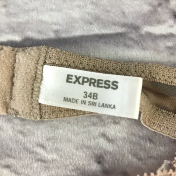 Vintage Express Sheer Bra Nude Leopard Print EUC Sz 34B - Picture 3 of 4